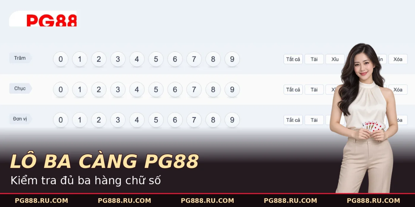 Bảng chọn số ba càng gồm hàng trăm, hàng chục và hàng đơn vị