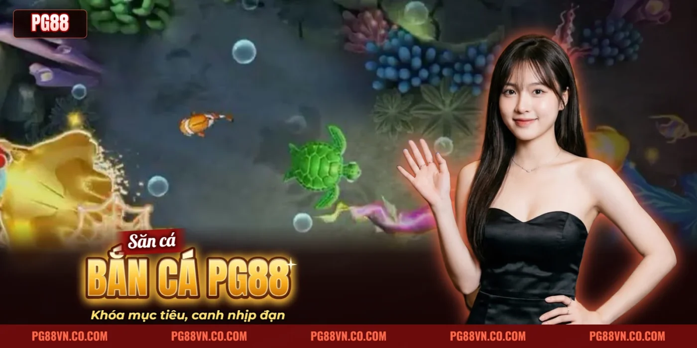 Màn chơi bắn cá có súng, đạn và đàn cá nhiều màu của PG88